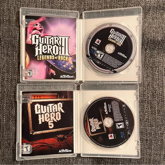 Lot Guitar Hero III Legends of Rock and Guitar Hero 5 for Sony PlayStation 3 PS3 - Picture 3 of 3
